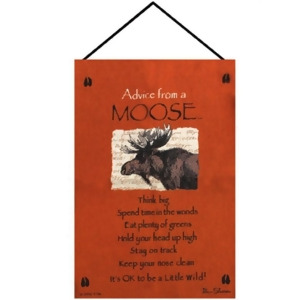 Orange Advice from A Moose Wall Art Hanging Tapestry 17 x 26 - All