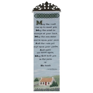 Irish Blessing Religious Verse Wall Art Hanging Tapestry 13 x 36.5 - All
