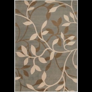 3' x 8' Flourishing Flowers Earth Brown Green and Blue Area Throw Rug - All