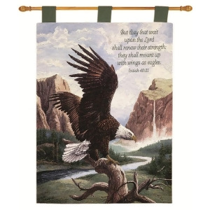 Linda Picken Freedom in Flight Pictorial Religious Verse Wall Art Hanging Tapestry 26 x 36 - All