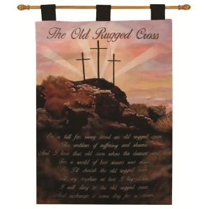 Religious Crucifix Inspired Poem Wall Art Hanging Tapestry 26 x 36 - All