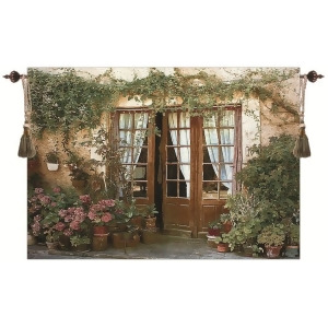 Dennis Barloga Courtyard Garden Pictorial Wall Art Hanging Tapestry 70 x 50 - All