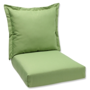 44 Sunbrella Green Outdoor Patio Deep Seating Cushion and Back Pillow - All
