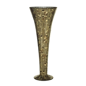 20 Bronze and Gold Boa Tall Decorative Glass Vase - All