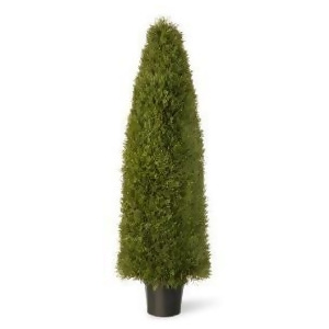 60 Tall Artificial Green Upright Juniper Shrub with Round Pot - All