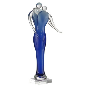 15.75 Moonlight Blue Tango Decorative Hand Blown Glass Figurine - All