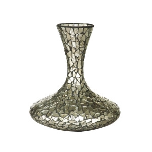 12 Shimmering Silver Mosaic Large Decorative Glass Vase - All