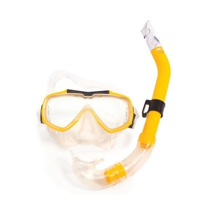 Yellow Baja Adult Goggles Mask and Snorkel Swim Set - All