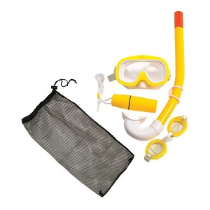 Yellow Junior Combo Swimming Pool Snorkel Set - All