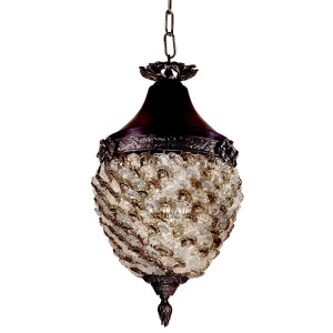 12.5 Antique Bronze Hand Blown Glass Flower Hanging Ceiling Light Fixture - All