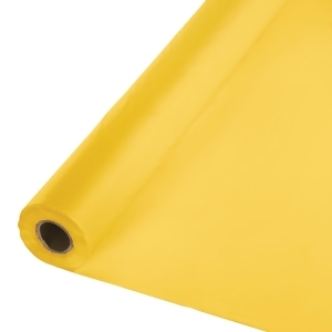 Pack of 2 School Bus Yellow Disposable Plastic Banquet Party Table Cloth Rolls 100' - All
