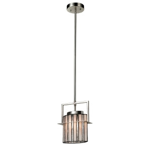 48 Brushed Nickel Hammond Hand Crafted Glass Hanging Mini Pendant Ceiling Light Fixture - All