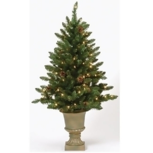 4' Pre-Lit Potted Freemont Pine Artificial Christmas Tree Clear Lights - All