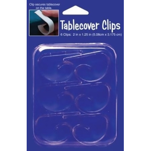 Club Pack of 144 Reusable Clear Plastic Picnic Party Table Cover Clips 2 - All