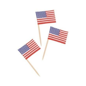 Club Pack of 1200 American Flag Food Drink or Decoration Party Picks 2.5 - All