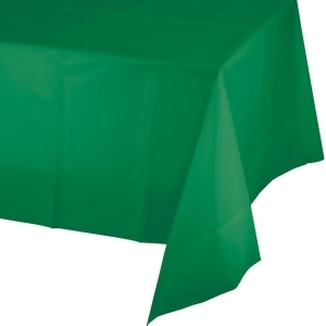 Club Pack of 12 Emerald Green Disposable Plastic Banquet Party Table Cloth Covers 9' - All