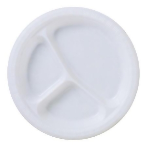 Club Pack of 200 Ivory White Disposable Divided Plastic Party Banquet Dinner Plates 10 - All