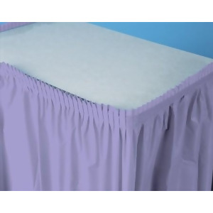 Pack of 6 Luscious Lavender Pleated Disposable Plastic Picnic Party Table Skirts 14' - All