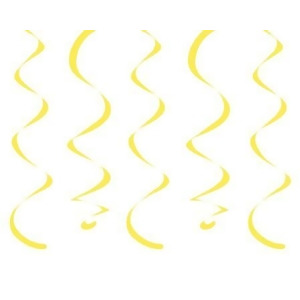 Club Pack of 120 Mimosa Yellow Dizzy Dangler Hanging Party Decorations 18 - All