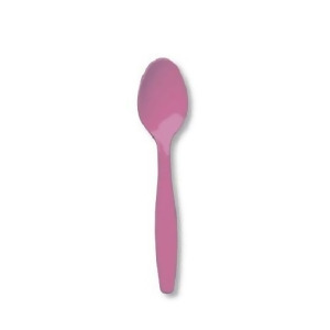 Club Pack of 600 Cotton Candy Pink Premium Heavy-Duty Plastic Party Spoons - All
