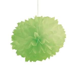 Club Pack of 36 Fresh Lime Green Fluffy Hanging Tissue Ball Party Decorations 16 - All