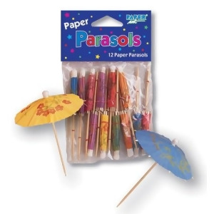 Club Pack of 288 Tropical Paper Parasol Food Drink or Decoration Party Picks 4 - All