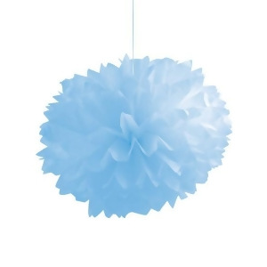 Club Pack of 36 Pastel Blue Fluffy Hanging Tissue Ball Party Decorations 16 - All