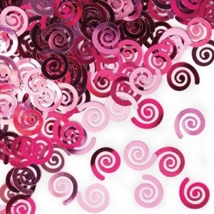 Club Pack of 12 Candy Pink Swirls Celebration Confetti Bags 0.5 oz. - All