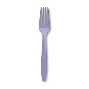 Club Pack of 288 Luscious Lavender Premium Plastic Party Forks - All