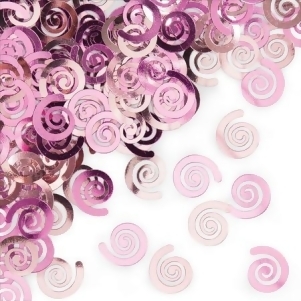 Club Pack of 12 Classic Pink Swirls Celebration Confetti Bags 0.5 oz. - All