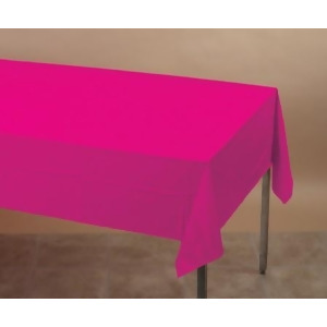 Club Pack of 12 Hot Magenta Pink Disposable Plastic Banquet Party Table Cloth Covers 108 - All