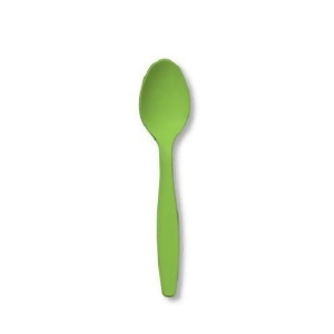 Club Pack of 600 Lime Green Premium Heavy-Duty Plastic Party Spoons - All