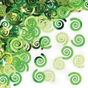 Club Pack of 12 Metallic Lime Green Swirls Celebration Confetti Bags 0.5 oz. - All