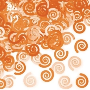 Club Pack of 12 Metallic Sunkissed Orange Swirls Celebration Confetti Bags 0.5 oz. - All
