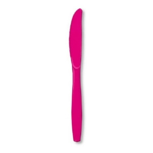 Club Pack of 600 Hot Magenta Premium Heavy-Duty Plastic Party Knives - All