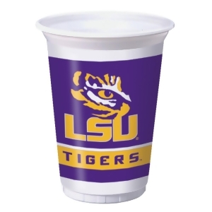 Club Pack of 96 Ncaa Louisiana State University Disposable Plastic Drinking Party Cups 16 oz. - All