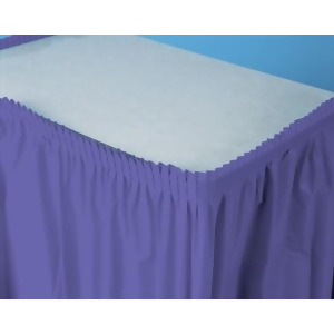 Pack of 6 Purple Grape Pleated Disposable Plastic Picnic Party Table Skirts 14' - All