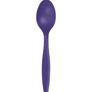 Club Pack of 288 Purple Premium Heavy-Duty Plastic Party Spoons - All