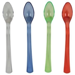 Club Pack of 288 Transluscent Premium Heavy-Duty Plastic Mini Party Spoons - All