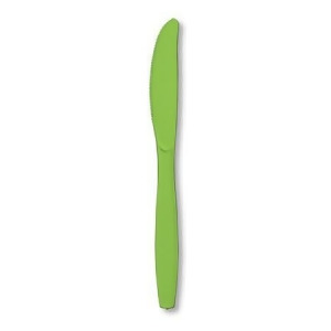 Club Pack of 288 Fresh Lime Green Premium Heavy-Duty Plastic Party Knives - All
