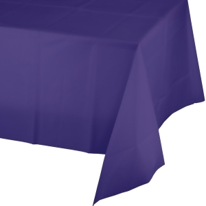 Club Pack of 24 Purple Disposable Plastic Table Cloth Covers 9' - All