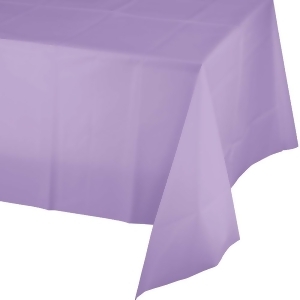 Club Pack of 12 Luscious Lavender Disposable Plastic Table Cloth Covers 9' - All