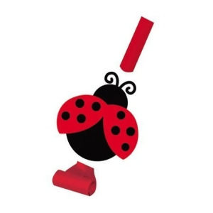 Club Pack of 96 Red and Black Ladybug Fancy Blowout Party Noisemakers - All