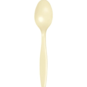 Club Pack of 288 Ivory Premium Heavy-Duty Plastic Party Spoons - All