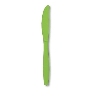 Club Pack of 600 Fresh Lime Green Premium Heavy-Duty Plastic Party Knives - All