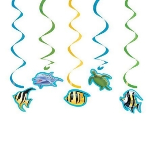 Club Pack of 60 Ocean Party Fish Dolphin and Turtle Dizzy Dangler Hanging Party Decorations 25 - All