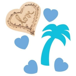 Club Pack of 12 Bermuda Blue Beach Love Celebration Confetti Bags 0.5 oz. - All