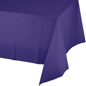 Club Pack of 12 Purple Disposable Plastic Table Cloth Covers 9' - All