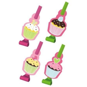 Club Pack of 96 Sweet Treat Cupcake Blowout Party Noisemakers - All