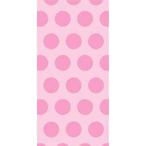 Club Pack of 240 Classic Pink Two-Tone Polka Dot Cello Bags 11.25 - All